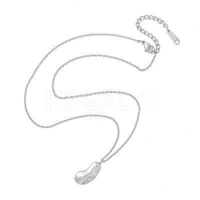304 Stainless Steel Pendant Necklace NJEW-K255-23P-1