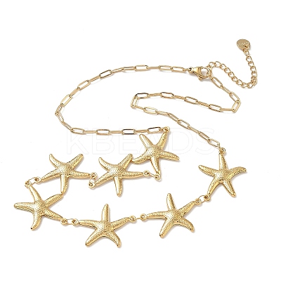 Ocean 304 Stainless Steel Link Chain Necklaces for Women NJEW-A060-01B-G-1