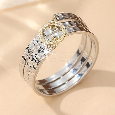 Hammered Brass Finger Rings FS-WG49E2A-01-1
