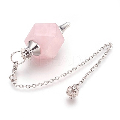 Natural Gemstone Dowsing Pendulums KK-F756-07-1