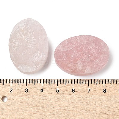 Natural Rose Quartz Cabochons G-K338-38C-02-1