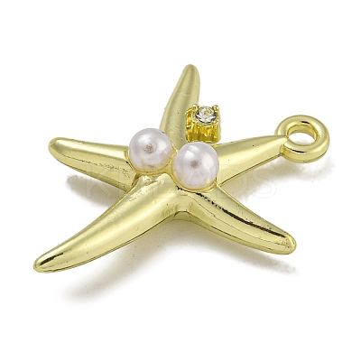 Alloy ABS Pearl Pendants PALLOY-F312-59G-1