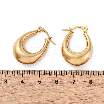 Ion Plating(IP)  304 Stainless Steel Hoop Earrings EJEW-A059-03G-1