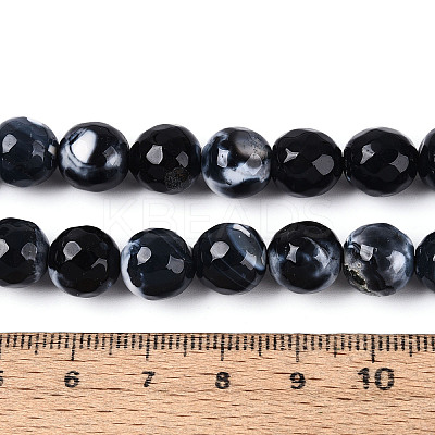 Dyed & Heated Natural Fire Crackle Agate Beads Strands G-N359-01B-01-1