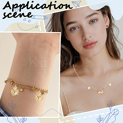 DIY Heart Themed Charm Bracelet Making Kits DIY-BBC0002-78-1