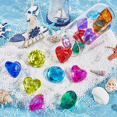20Pcs 20 Styles Plastic Cabochons KY-SP0001-27-1