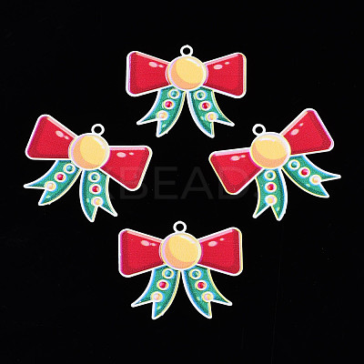 Spray Painted Brass Pendants KK-Q281-010-1