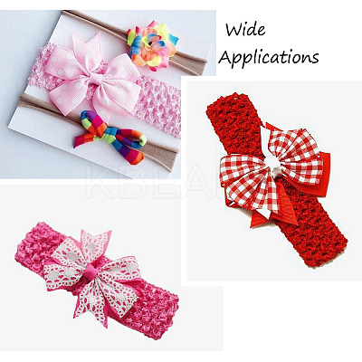 2 Rolls 2 Sizes Polyester Elastic Ribbon EW-TA0001-02B-1