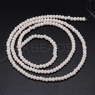 Faceted Rondelle Glass Beads Strands GLAA-M028-2mm-B02-1