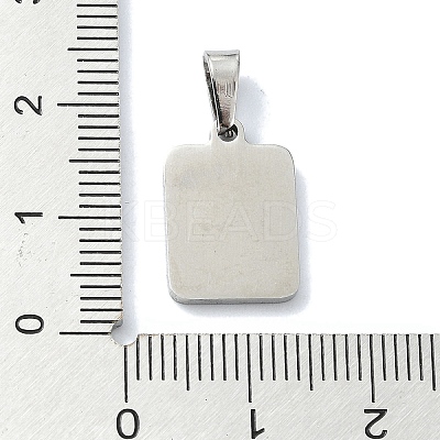 304 Stainless Steel Pendants STAS-C097-56P-03-1