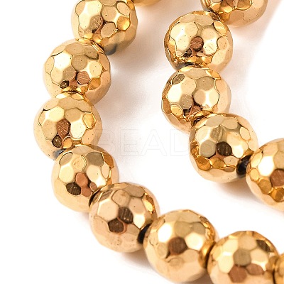 Electroplated Synthetic Non-magnetic Hematite Beads Strands G-H027-B01-04-1