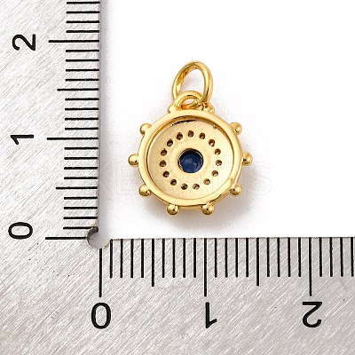 Brass Micro Pave Cubic Zirconia Charms KK-U033-22G-02-1