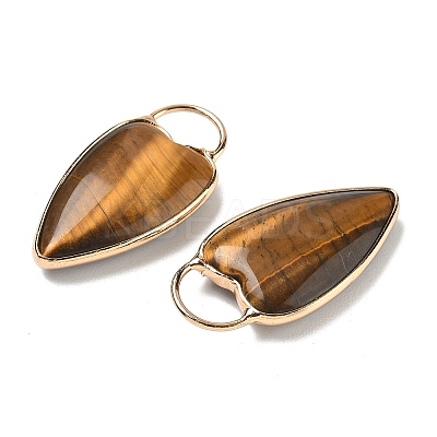 Natural Tiger Eye Pendants G-I393-01G-06-1