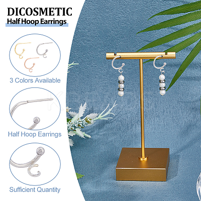 24Pcs 3 Color 304 Stainless Steel Stud Earring Findings STAS-DC0014-80-1