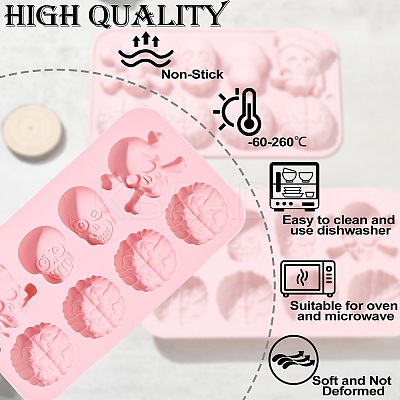 2Pcs Food Grade Silicone Molds SIL-CJ0002-21-1