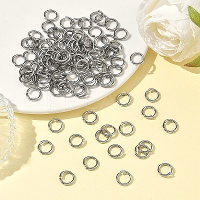Tarnish Resistant 304 Stainless Steel Open Jump Rings X-STAS-R065-43-1
