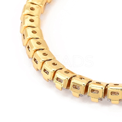 Adjustable Brass Micro Pave Cubic Zirconia Tennis Bracelets BJEW-F416-04G-1