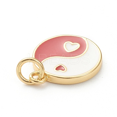 Brass Enamel Pendants KK-P200-11E-G-1