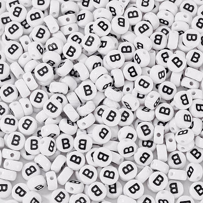 500Pcs Acrylic Beads SACR-TA0001-55B-1