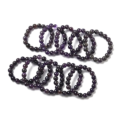 Natural Amethyst Stretch Bracelets B073-2-1