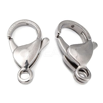 Tarnish Resistant Polished 316 Surgical Stainless Steel Lobster Claw Clasps LS-STAS-R072-18A-1
