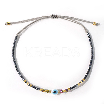 Glass Seed Beads & Resin Braided Bead Bracelets LS-TK7632-5-1