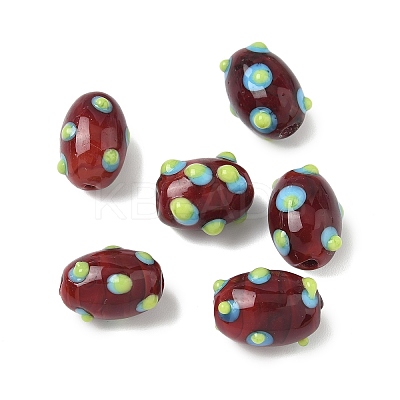 Handmade Lampwork Bumpy Beads LAMP-U004-04B-1