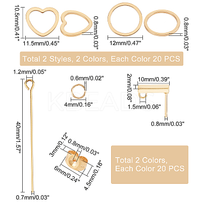 DIY Hollow Charm Drop Earring Making Kit DIY-UN0032-83-1