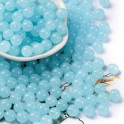 Imitation Jade Glass Seed Beads SEED-Z004-J8MM-04-1