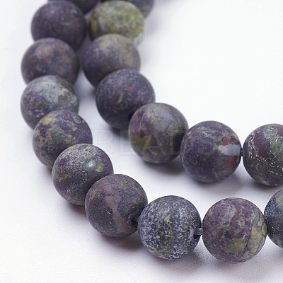 Natural Bloodstone Beads Strands G-F520-59-6mm-1