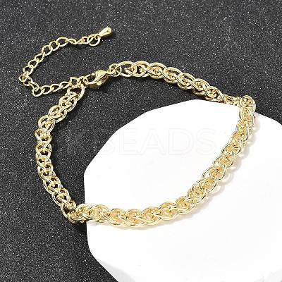 Brass Wheat Chains Bracelets for Women BJEW-H639-11G-1