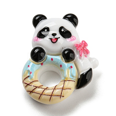 Panda Theme Opaque Resin Decoden Cabochons RESI-H154-02A-1