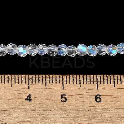 Electroplate Transparent Glass Beads Strands EGLA-A035-T3mm-L19-1
