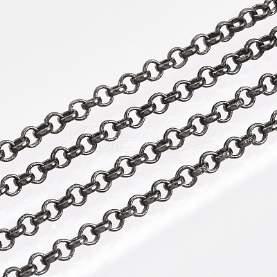 Soldered Brass Coated Iron Rolo Chains CH-S125-08A-B-1