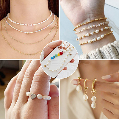 1 Strands Natural Baroque Pearl Keshi Pearl Beads Strands PEAR-TA0001-13-1
