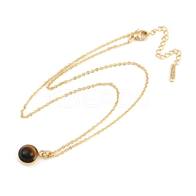 Natural Mixed Stone Pendant Necklaces NJEW-JN05489-02-1