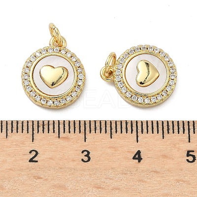 Brass Micro Pave Cubic Zirconia Pendants KK-A282-01G-02-1