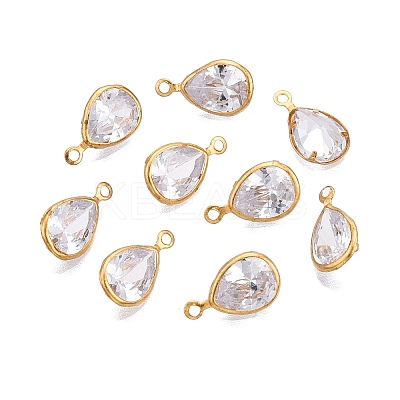 Cubic Zirconia Charms GLAA-T023-10G-1
