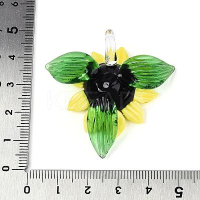 Handmade Lampwork Pendants LAMP-N034-06B-1