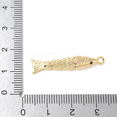 Brass Micro Pave Clear Cubic Zirconia Pendants X-KK-U064-18B-G-1