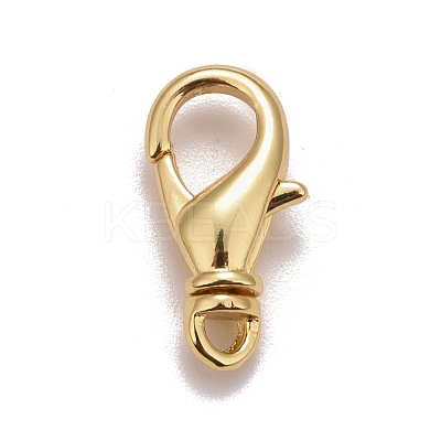 Brass Lobster Claw Clasps KK-M229-50G-1