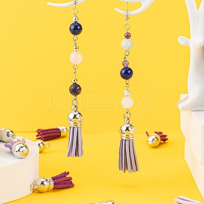 60Pcs 4 Colors Faux Suede Tassel Pendant Decorations FIND-LS0001-04C-1