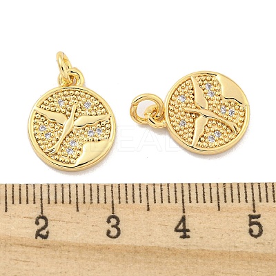 Brass Micro Pave Cubic Zirconia Pendants KK-Z044-28G-1