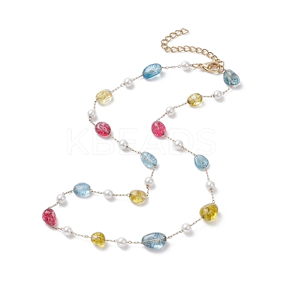 Ion Plating(IP) 316 Surgical Stainless Steel Paperclip Chains Necklaces NJEW-JN04284-1