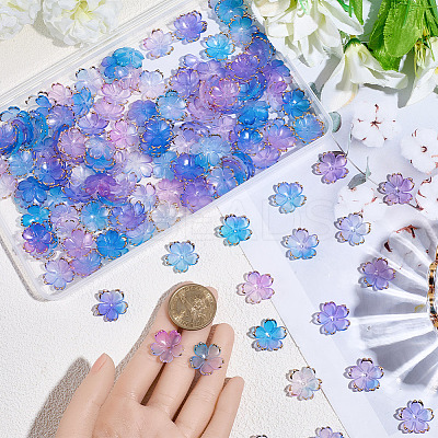 180Pcs Acrylic Bead Caps OACR-PA0001-37C-1