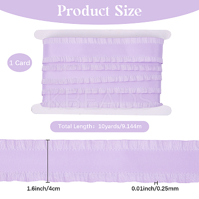 10 Yards Polyester Ruffled Lace Ribbon DIY-CY0001-23C-1