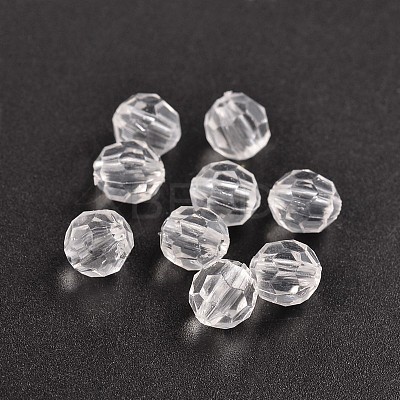 Round Transparent Acrylic Beads X-DB8mmC01-A-1
