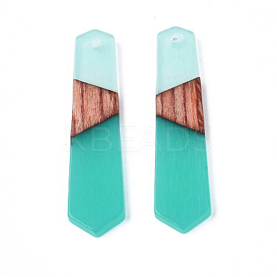 Resin & Walnut Wood Pendants RESI-N025-020-A01-1