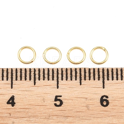 Brass Closed Jump Rings KK-D257-01G-08-1