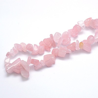 Natural Rose Quartz Beads Strands X-G-O049-C-60-1